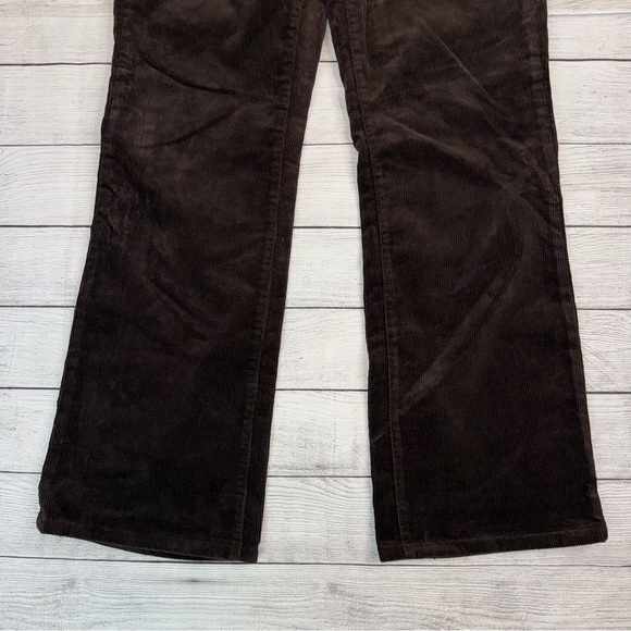 QUINCE Women's Organic Stretch Corduroy Straight Leg Pants Dark Brown Size 6 - Picture 8 of 10